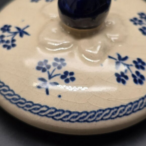 Vintage Johnson Brothers Sugar Pot Blue & Cream Floral Ceramic England Dh1351 - Picture 5 of 10